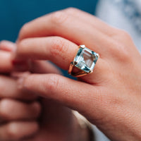 WATER OF THE SEA Gold Aquamarine Ring