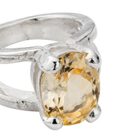 Silver Citrine Maxi Claw Ring