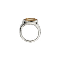 Silver Citrine Treasure Ring