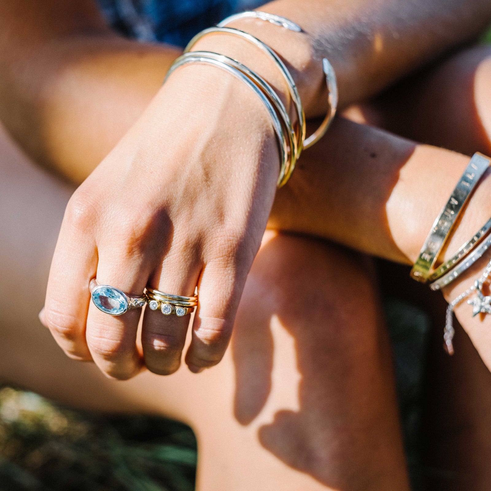 Gold Diamond Trinity Ring