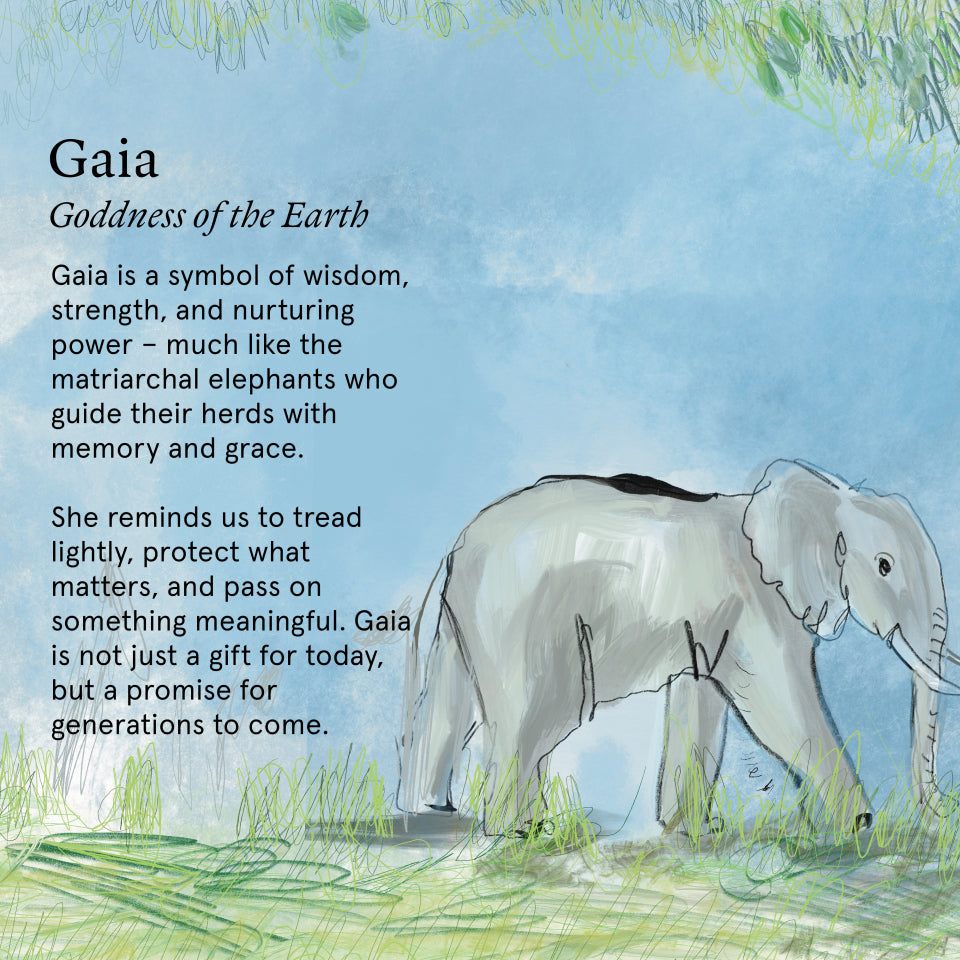 'Gaia' Silver Elephant Keepsake