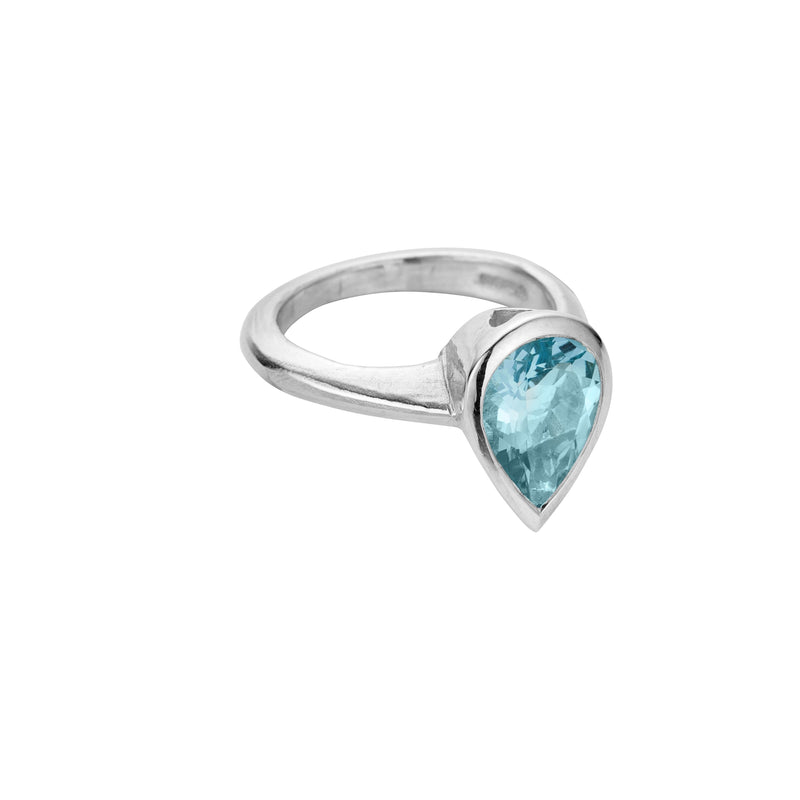 LONO Silver Aquamarine Ring