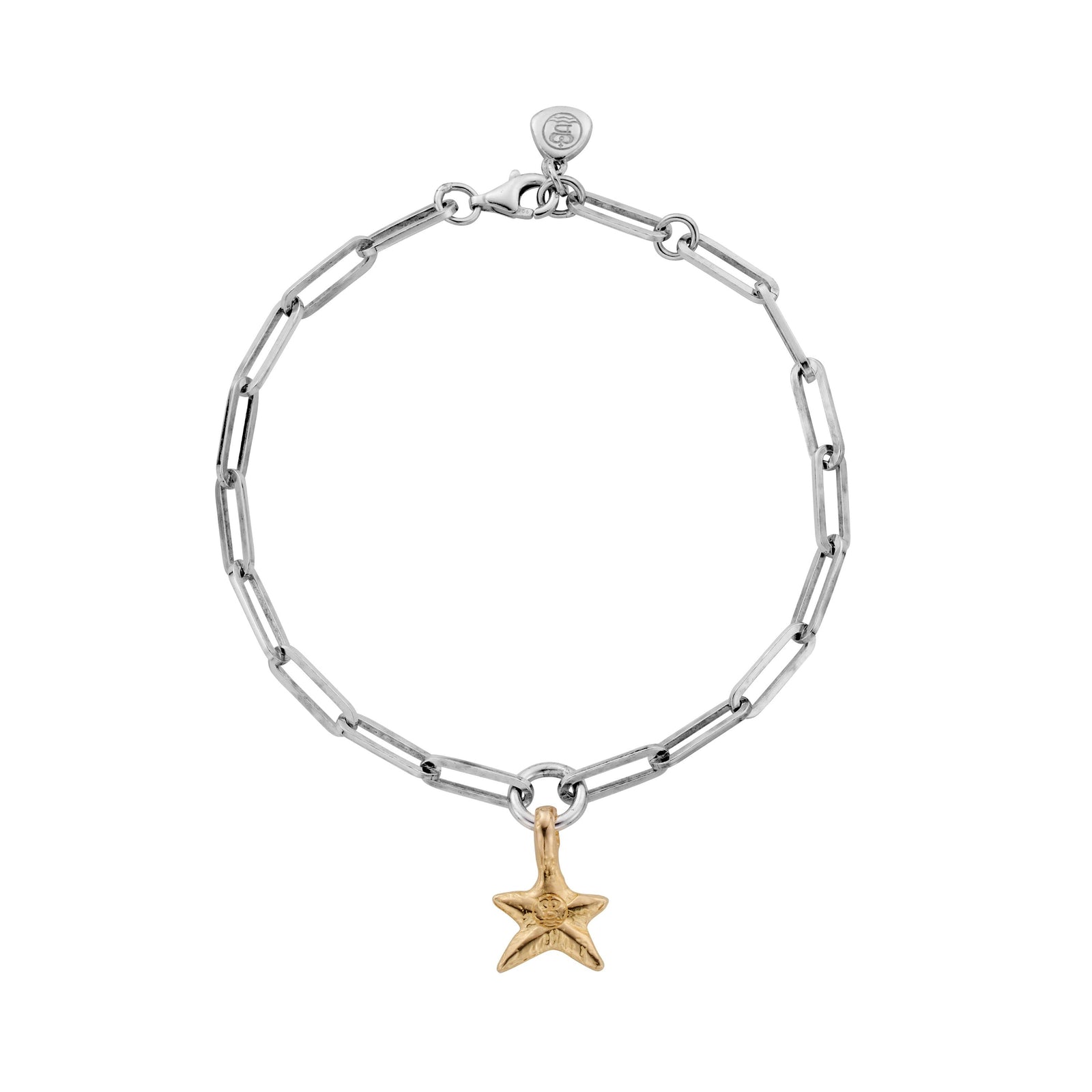 Silver & Gold Mini Star Trace Chain Bracelet
