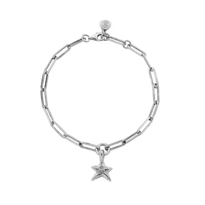 Silver Mini Star Trace Chain Bracelet