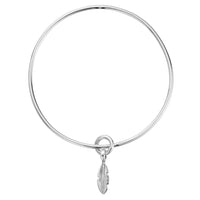 Silver Mini Feather Bangle