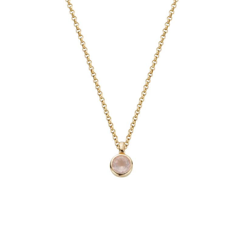 Gold Rose Quartz Baby Treasure Necklace