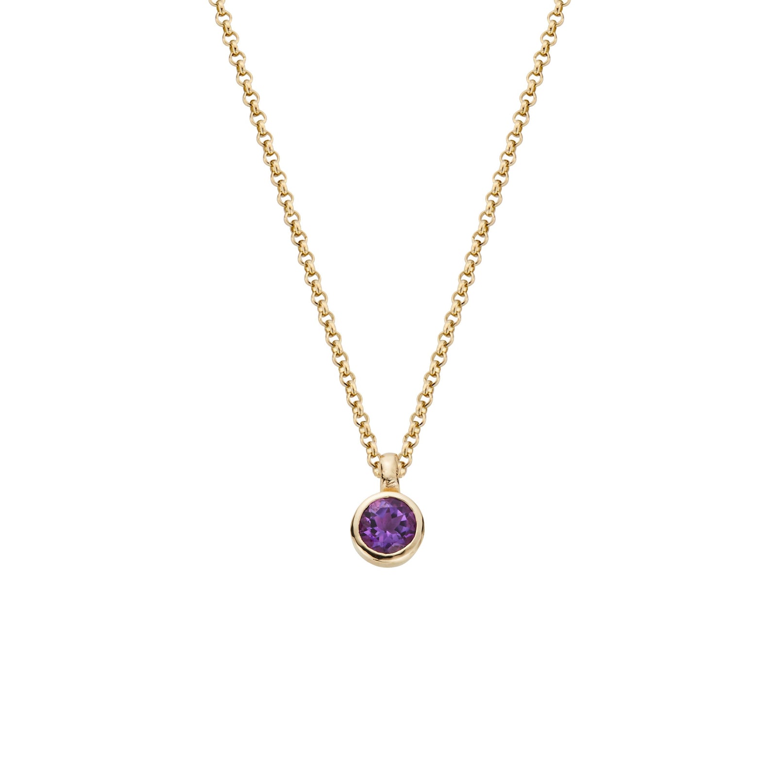 Gold Amethyst Baby Treasure Necklace