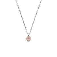 Silver Rose Quartz Baby Treasure Necklace