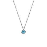 Silver Blue Topaz Baby Treasure Necklace