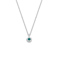 Silver Blue Topaz Baby Treasure Necklace