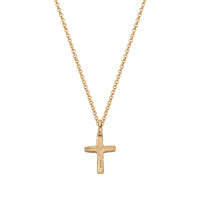 Gold Pavé Set Diamond Medium Cross Necklace