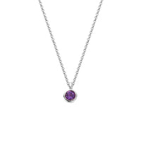 Silver Amethyst Baby Treasure Necklace