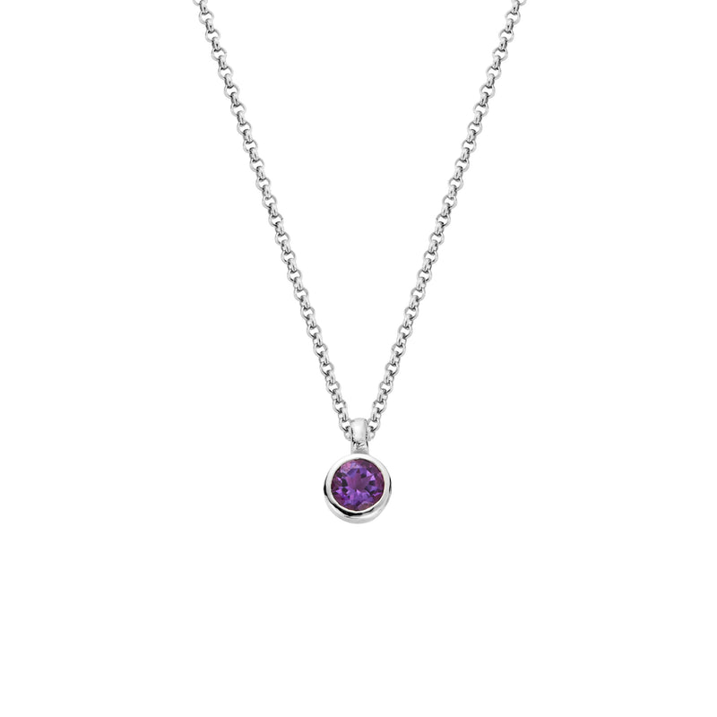 Silver Amethyst Baby Treasure Necklace