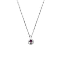 Silver Amethyst Baby Treasure Necklace