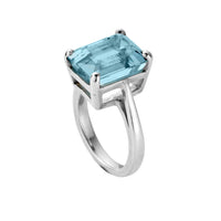 ISLA Silver Aquamarine Ring