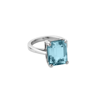 ISLA Silver Aquamarine Ring