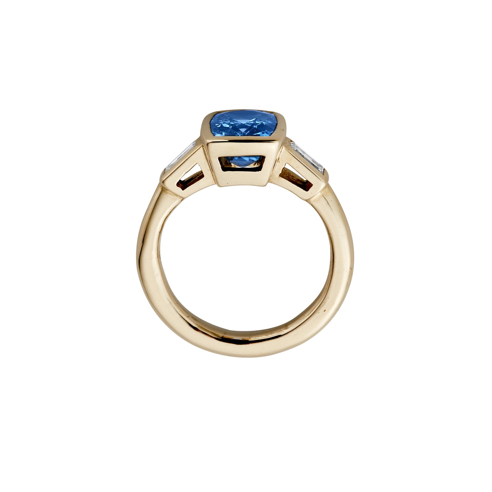 CORA Gold Blue Sapphire & Diamond Ring