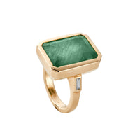 MESA Gold Emerald & Diamond Ring