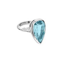 MARILYN White Gold Aquamarine & Diamond Ring