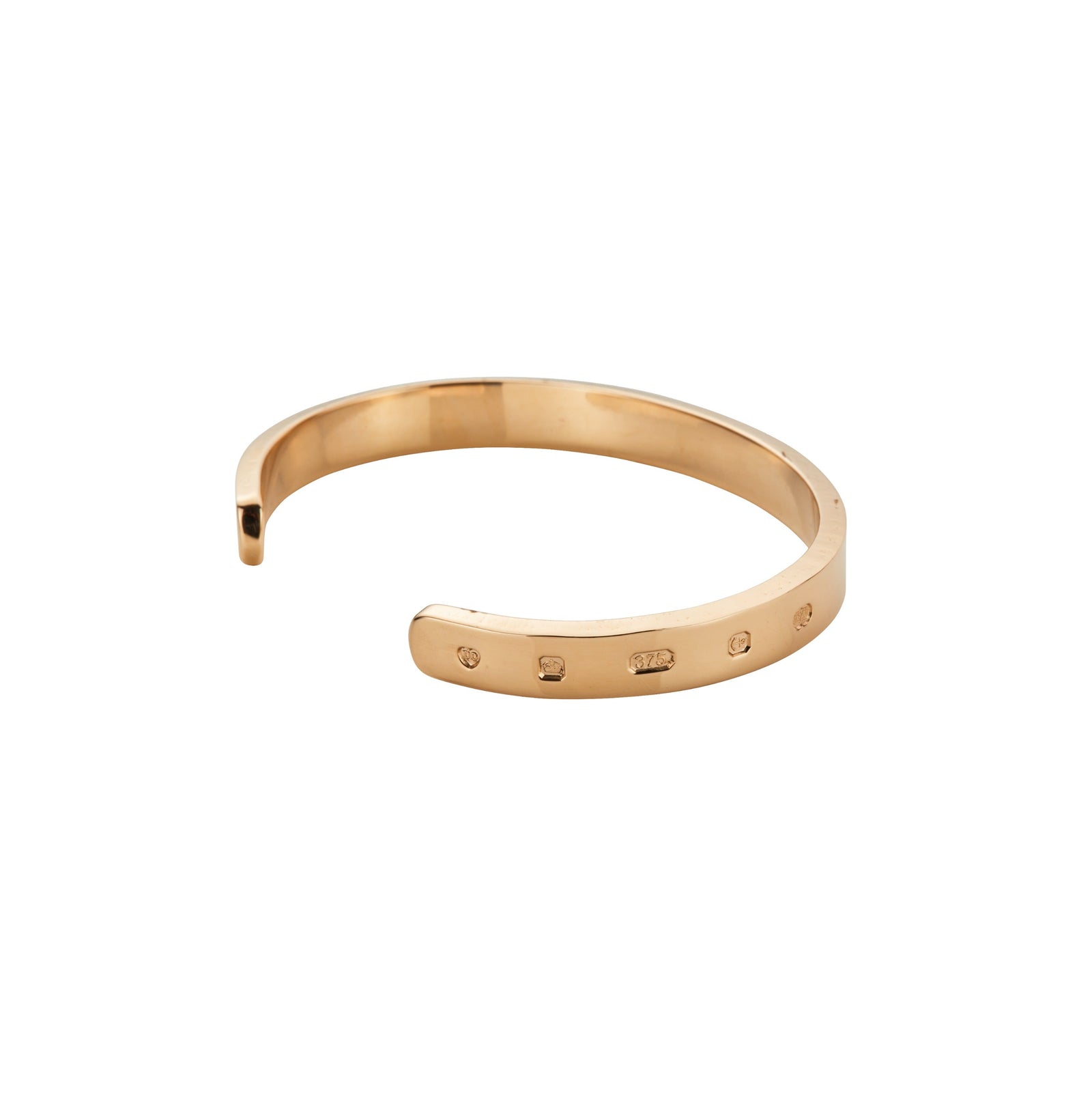 Men's Gold Feature Hallmark Bangle