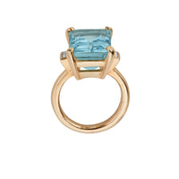 KAIRI Gold Aquamarine Ring