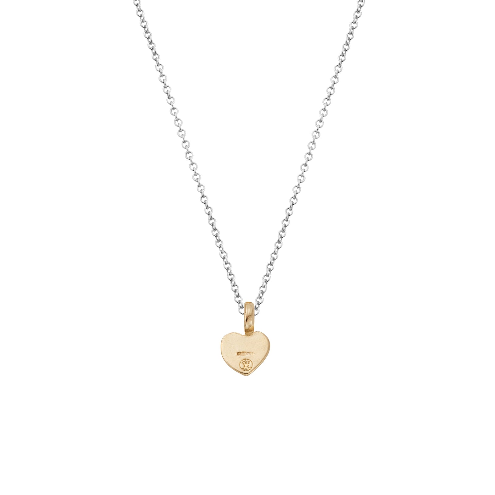 Silver & Gold Think of Me Heart Necklace