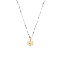 Silver & Gold Think of Me Heart Necklace Single