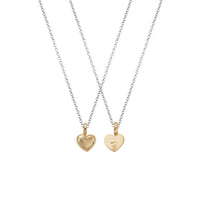 Silver & Gold Think of Me Heart Necklace Single