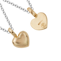 Silver & Gold Think of Me Heart Necklace Single