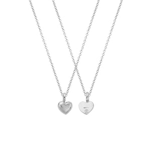 Silver Think of Me Heart Necklaces