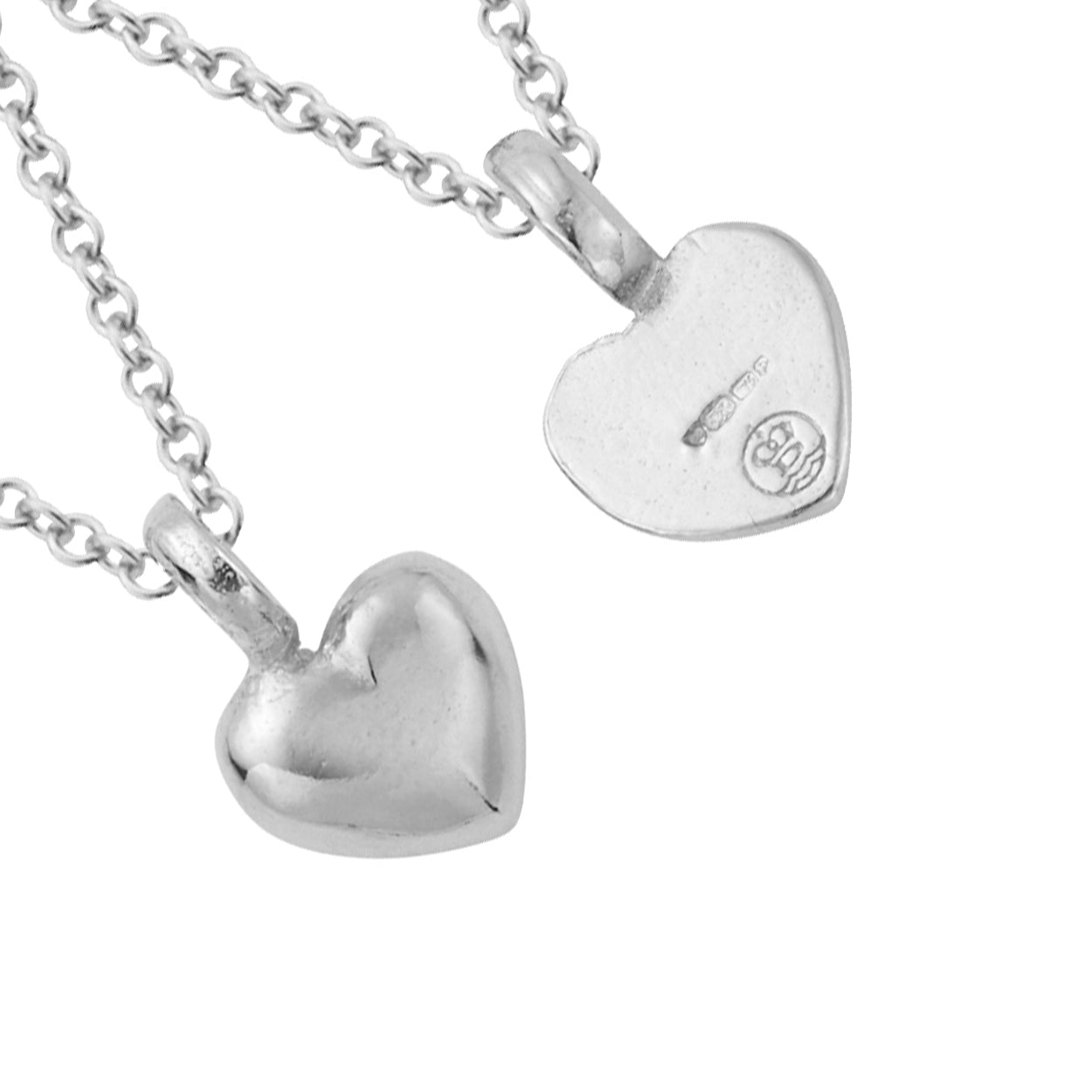 Silver Think of Me Heart Necklaces