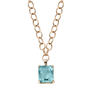 DEIA Gold Aquamarine & Diamond Necklace