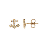 Gold Diamond Little Anchor Ear Charm Set