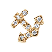 Gold Diamond Little Anchor Ear Charm Set