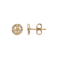 Gold Diamond Little Peace Ear Charm Set