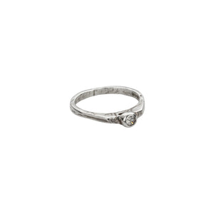 Silver Diamond Promise Ring