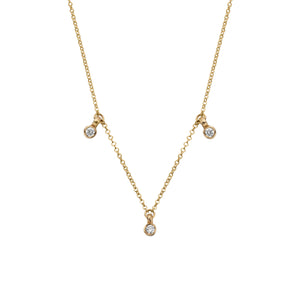 Gold Trio Diamond Necklace