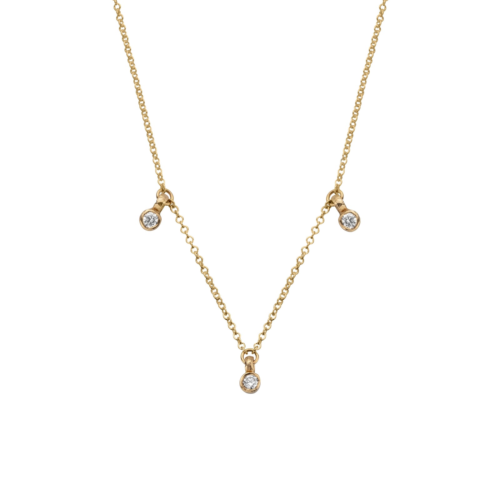 Gold Trio Diamond Necklace