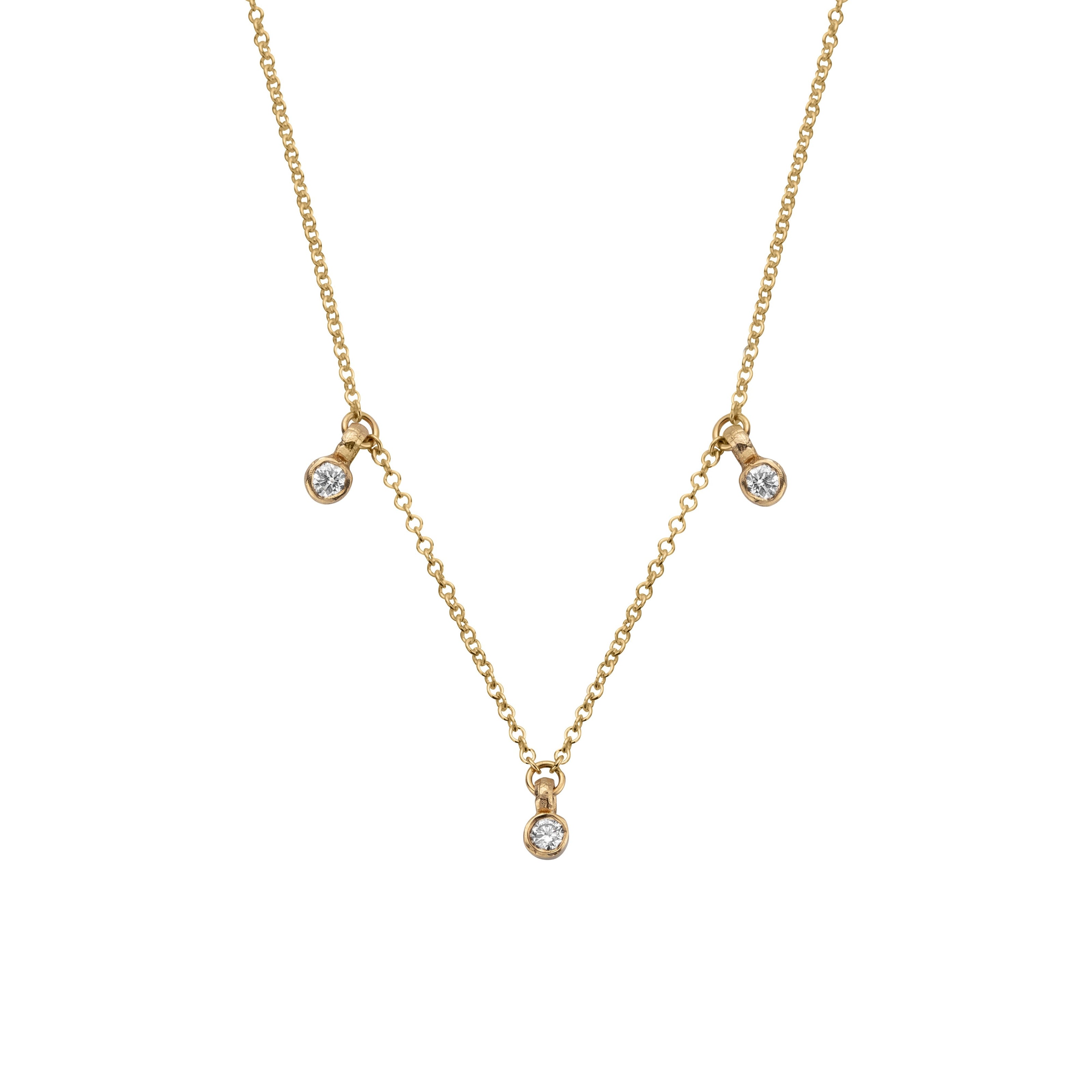 Gold Trio Diamond Necklace