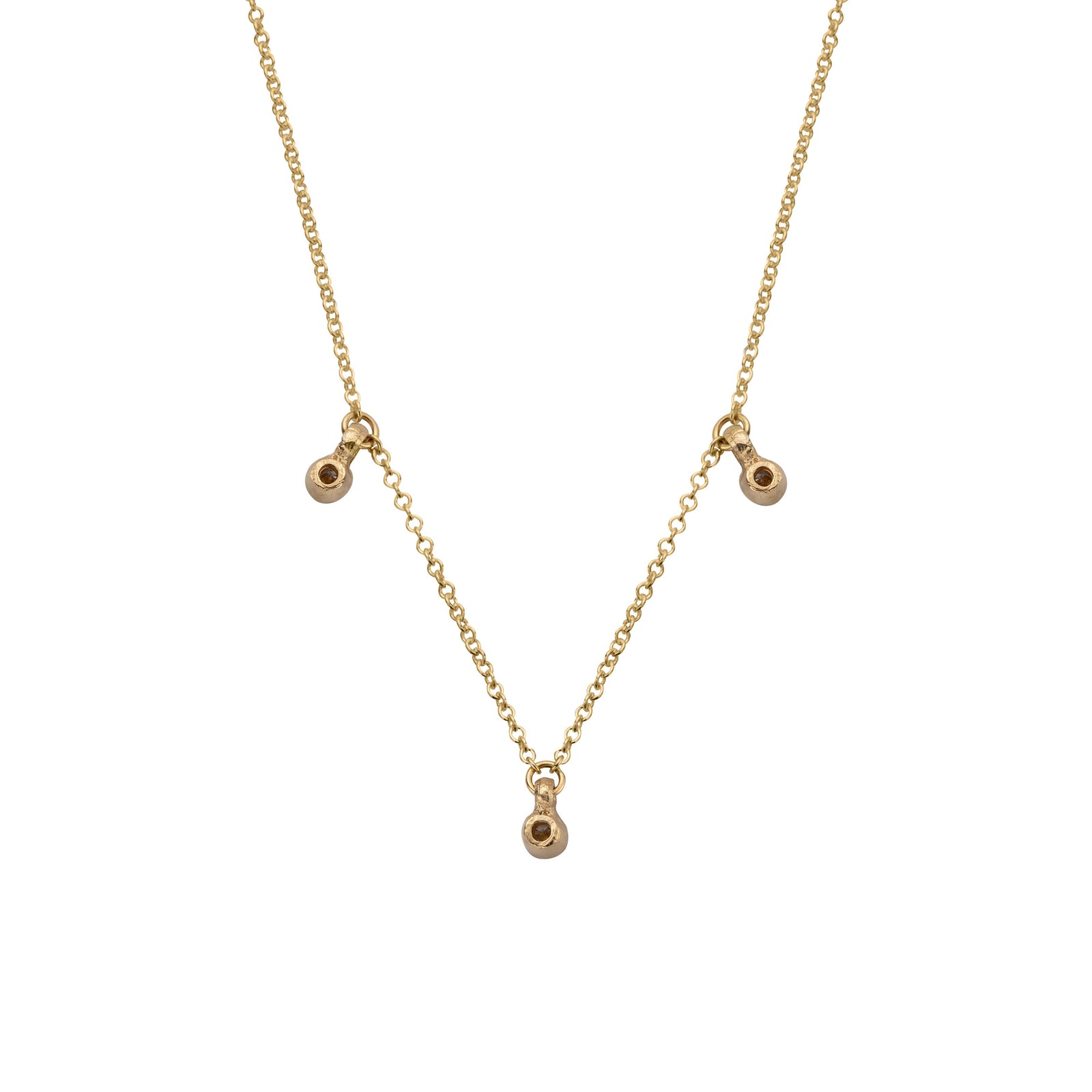 Gold Trio Diamond Necklace