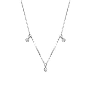 Silver Trio Diamond Necklace