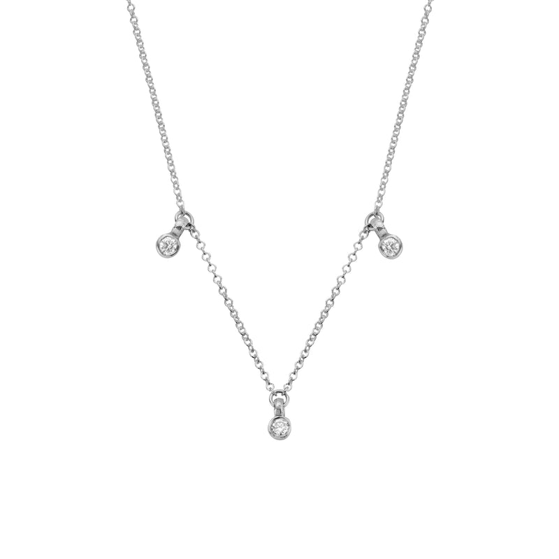 Silver Trio Diamond Necklace