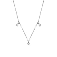 Silver Trio Diamond Necklace