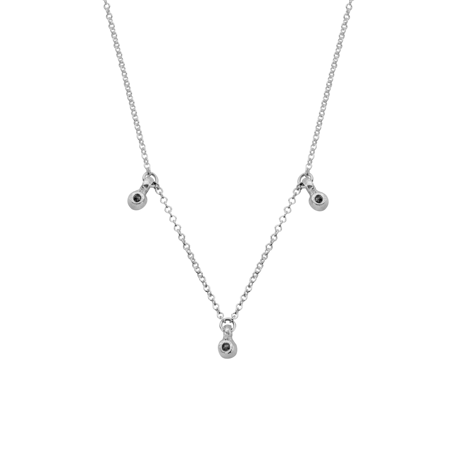 Silver Trio Diamond Necklace