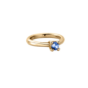 Gold Blue Sapphire Signature Claw Ring
