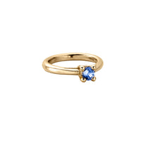 Gold Blue Sapphire Signature Claw Ring