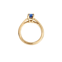 Gold Blue Sapphire Signature Claw Ring