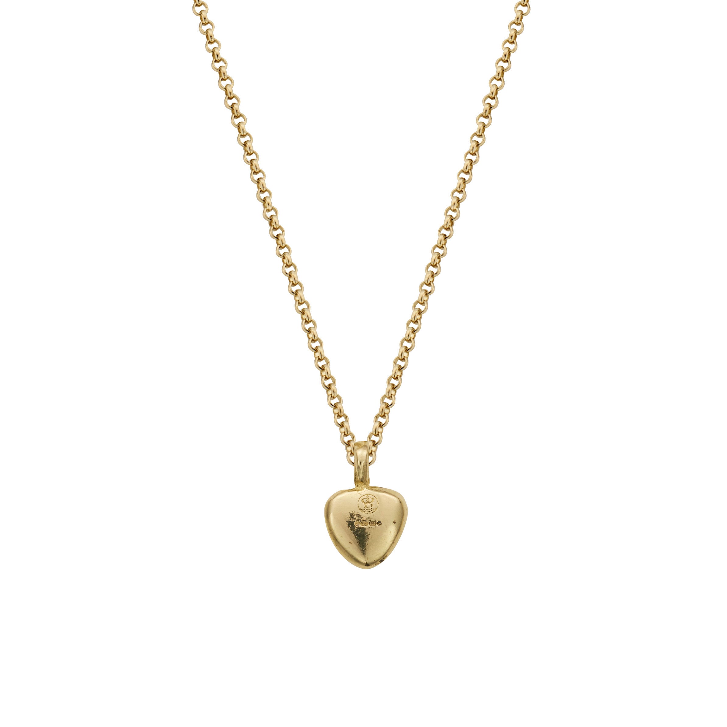 Gold Diamond Grateful Heart Necklace