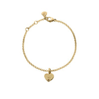 Gold Think of Me Heart Chain Bracelet Single