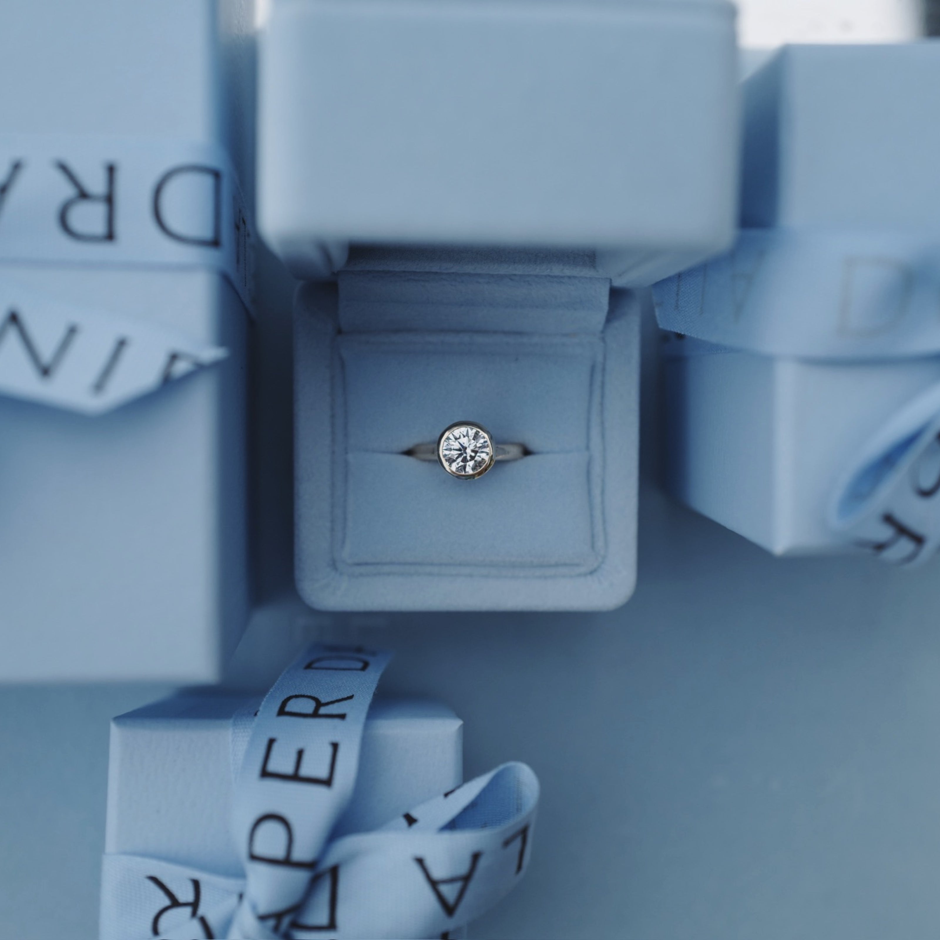 'The Eternity' Platinum Round 2ct Lab Grown Diamond Bezel Engagement Ring